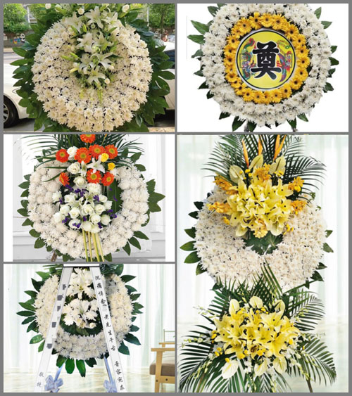 湖北恩施州巴东县绿葱坡镇下落坪村花圈速递